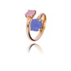 Bague argent doré Manarola rose et orange