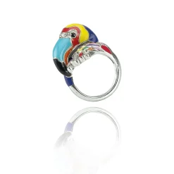 Bague argent Flamant rose