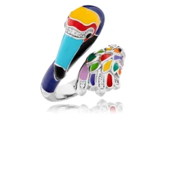 Bague argent Flamant rose