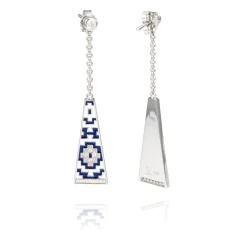 Boucles d'oreilles argent Aztec