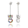 Boucles d'oreilles argent Fauve