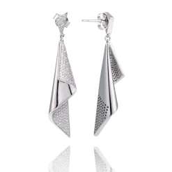 Boucles d'oreilles argent Vague