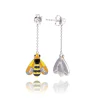 Boucles d'oreilles argent Abeille