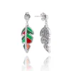 Boucles d'oreilles argent Fougère
