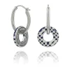 Boucles d'oreilles argent Damier Bari