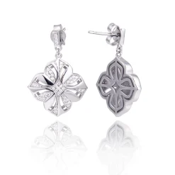 Boucles d'oreilles argent Fleurs de Lys