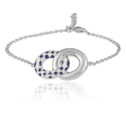 Bracelet argent Damier Bari