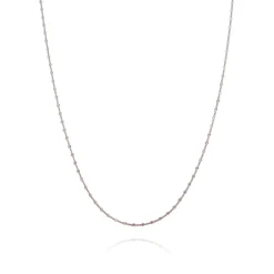Chaîne argent 42 cm - Maille Étoilée 1 mm