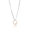 Collier argent Bicolore Infini