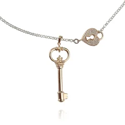 Collier argent Clé