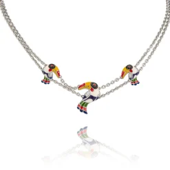 Collier argent Toucan