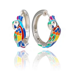 Créoles argent Lovebird