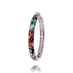 Jonc argent ailes de Papillons