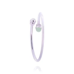 Jonc argent Arum vert