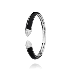 Jonc argent Black & White