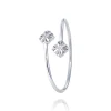 Jonc argent Fleurs de Lys