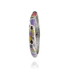 Jonc argent Toucan violet