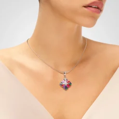 Pendentif argent Fleurs de lys