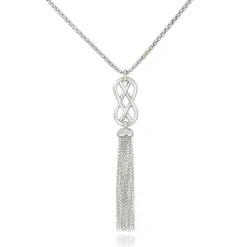 Sautoir argent Comète