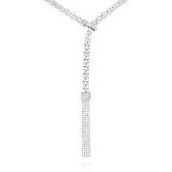 Sautoir argent Volubile